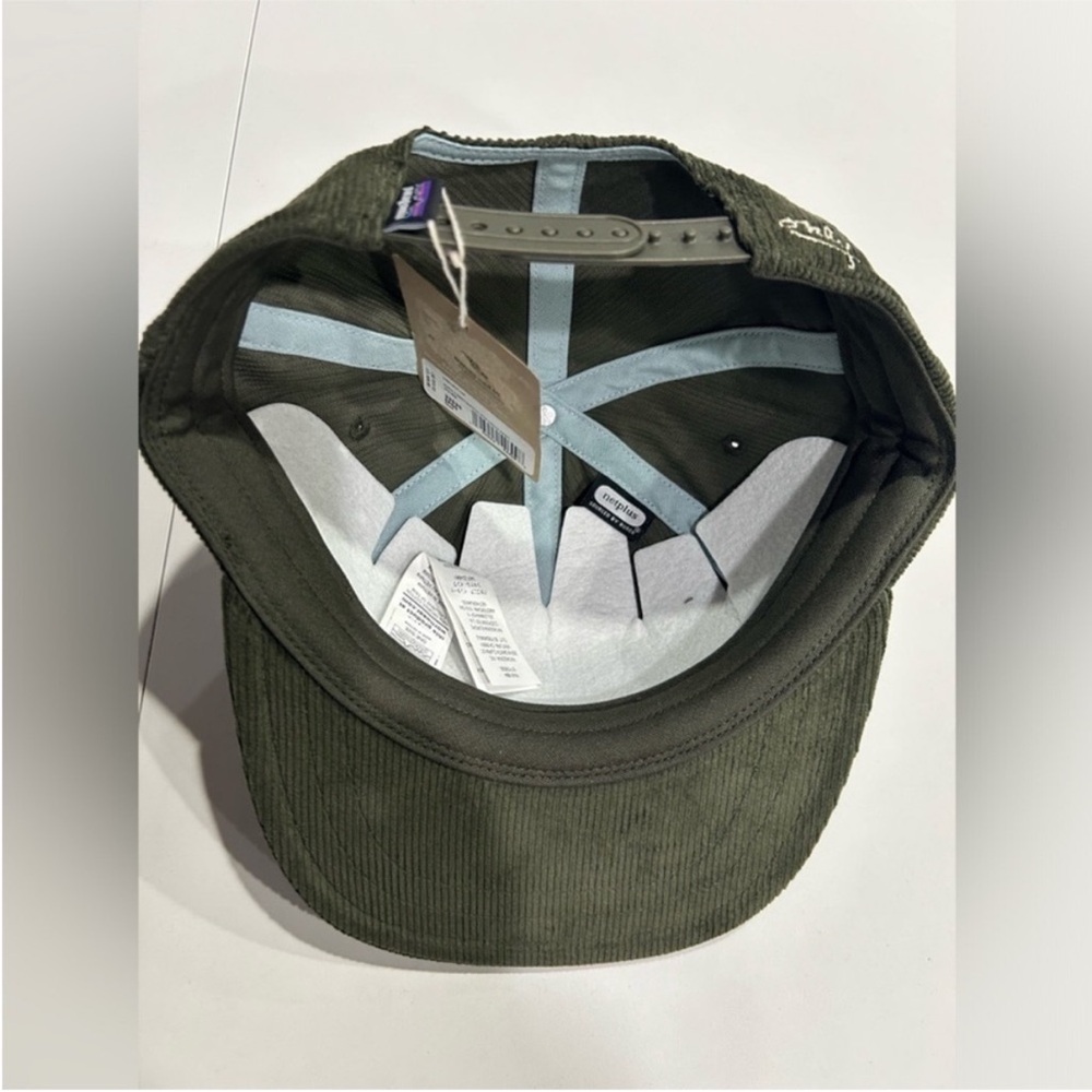 Patagonia Men's Corduroy Hat Adult Green NWT Adjustable Snap Back Closure - Picture 3 of 6